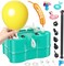Electric Balloon Pump, 3-in-1 Air Pump for Inflatables and Balloons, Portable Balloon Pump for Latex 260Q Long Foil Balloons, 110V Dual Nozzle Inflator Deflator for Pool Floats Air Beds (Teal)